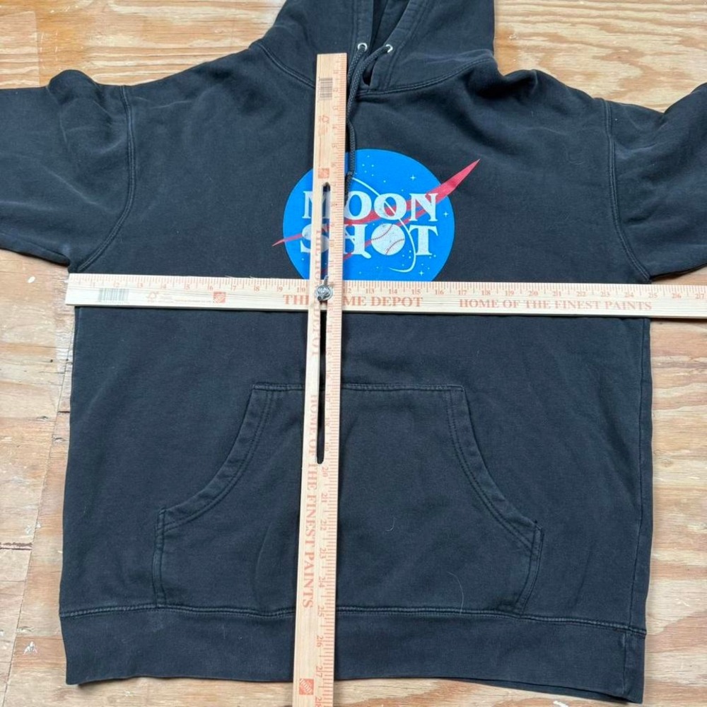 black moonshot baseball nasa style graphic hoodie - Picture 4 of 5